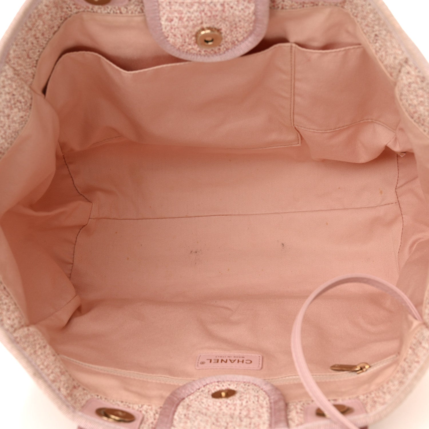 Chanel Lurex Boucle Deauville Medium Tote Pink 5 of 15