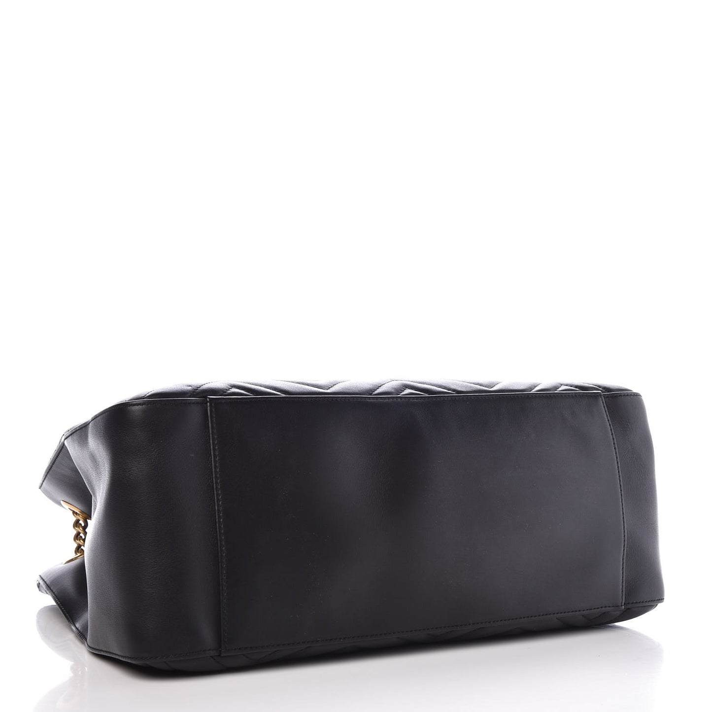 Calfskin Matelasse Medium GG Marmont Shoulder Tote Bag Black