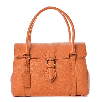 Fendi Cuoio Romano Selleria Medium Linda Satchel Orange 1 of 9