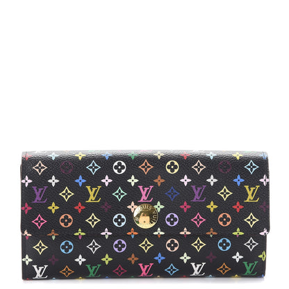 Louis Vuitton Monogram Multicolor Sarah Wallet Black Violet 1 of 8