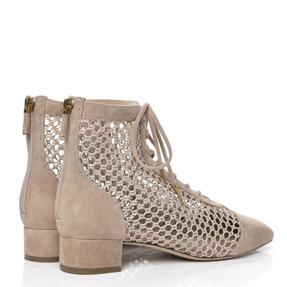 Christian Dior Suede Resille Naughtily-D 30mm Ankle Boots 38.5 Nude 4 of 8