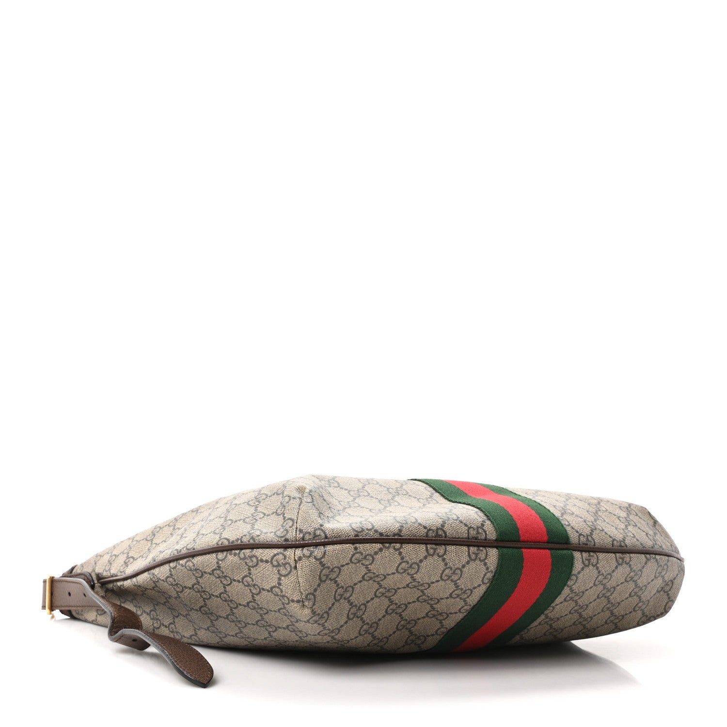Gucci GG Supreme Monogram Web Ophidia Half Moon Hobo Brown 4 of 10