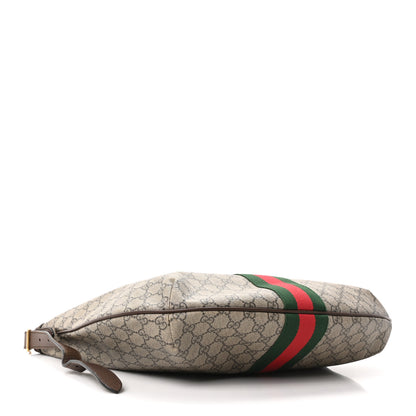 Gucci GG Supreme Monogram Web Ophidia Half Moon Hobo Brown 4 of 10