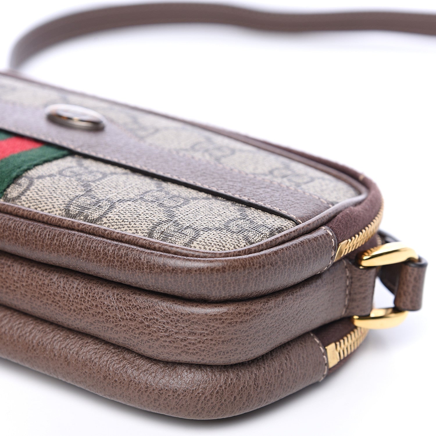 Gucci GG Supreme Monogram Web Mini Ophidia GG Bag Brown 8 of 10