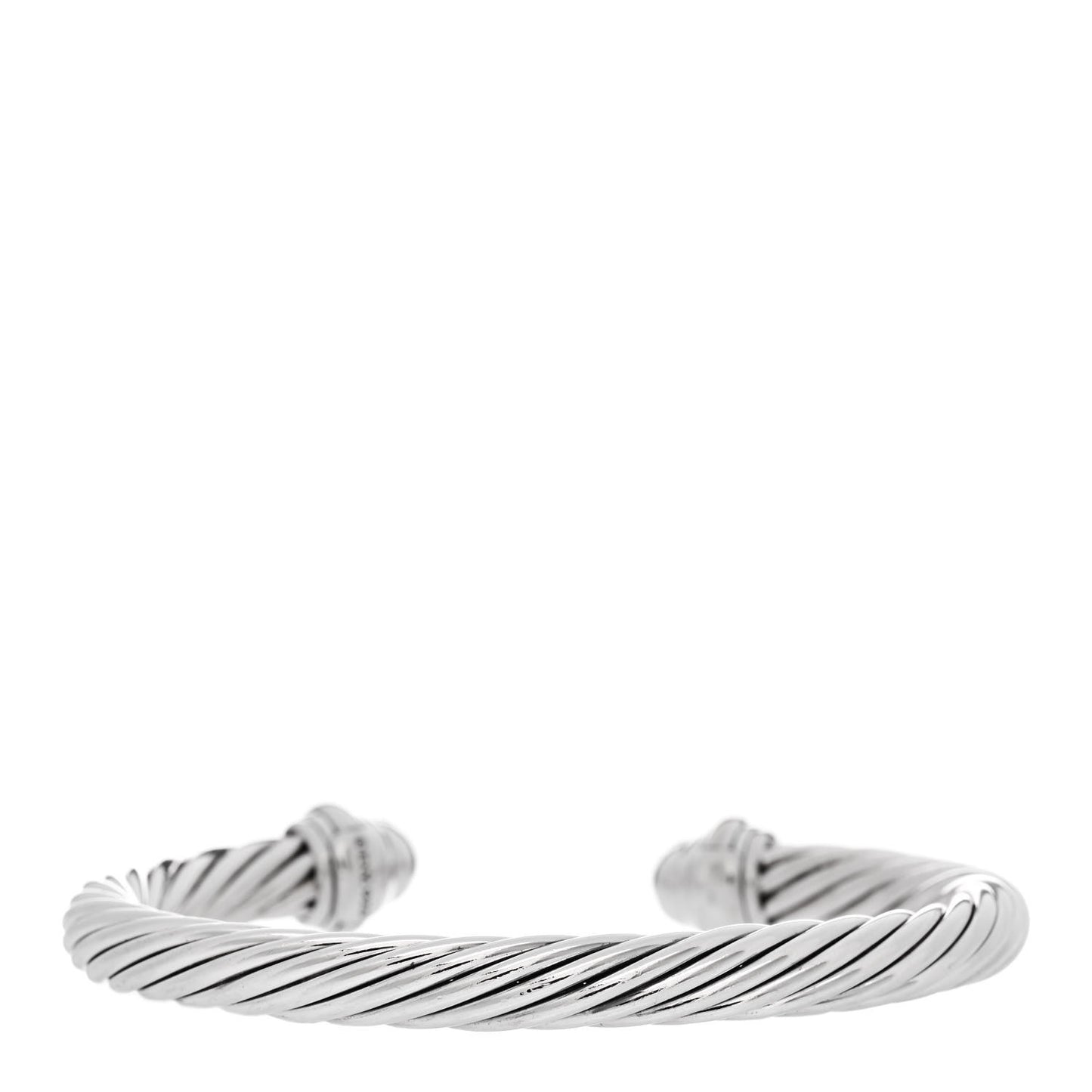 Sterling Silver Diamond 7mm Cable Classics Bracelet