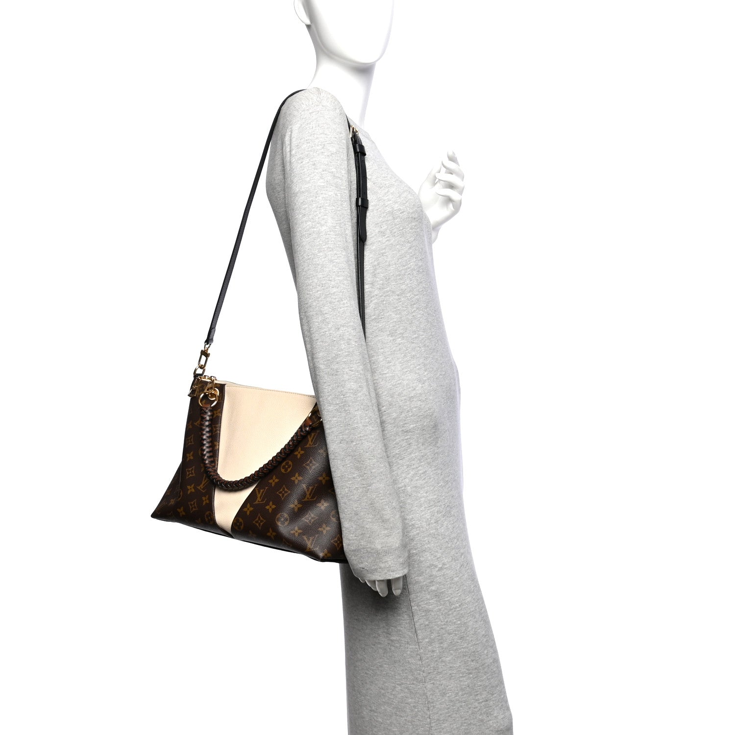 Louis Vuitton Monogram Braided V Tote MM Creme 2 of 9