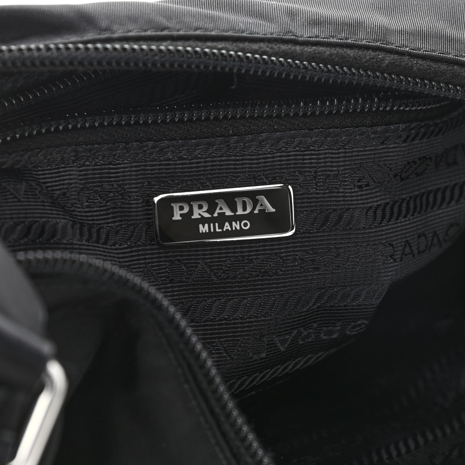 Prada Tessuto Nylon Studded New Vela Hobo Black Fuoco 6 of 11