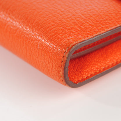 Hermes Chevre Mysore Kelly Longue Wallet Feu 16 of 17