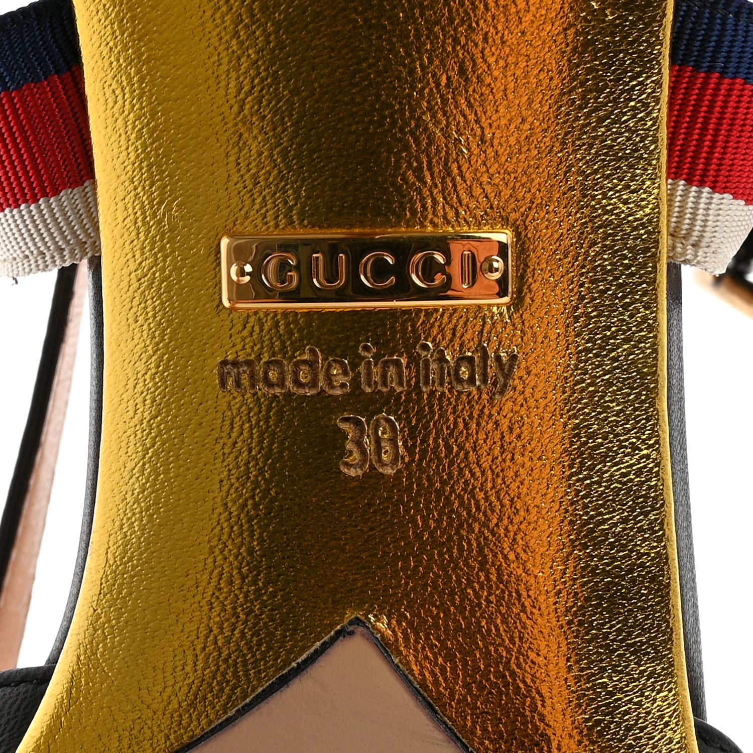 Gucci Malaga Kid Grosgrain Sylvie Web Bamboo Low Heel Pumps 38 Black 6 of 12