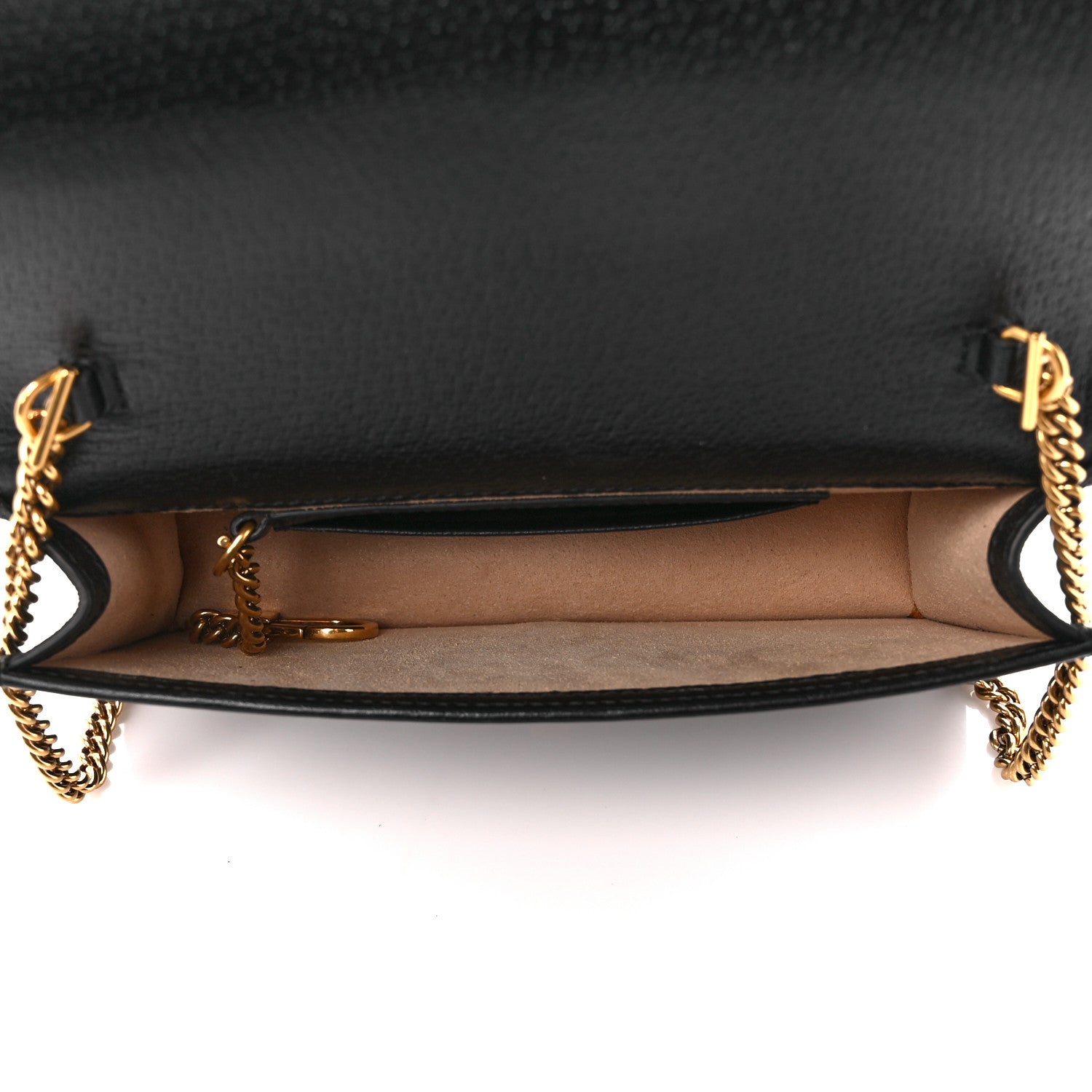 Gucci Textured Dollar Calfskin Mini Diana Chain Bag Black 5 of 11
