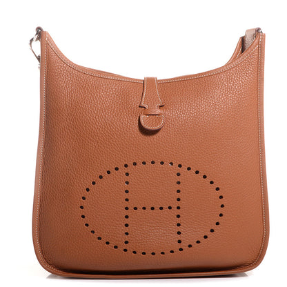 Hermes Taurillon Clemence Evelyne III PM Gold 1 of 15