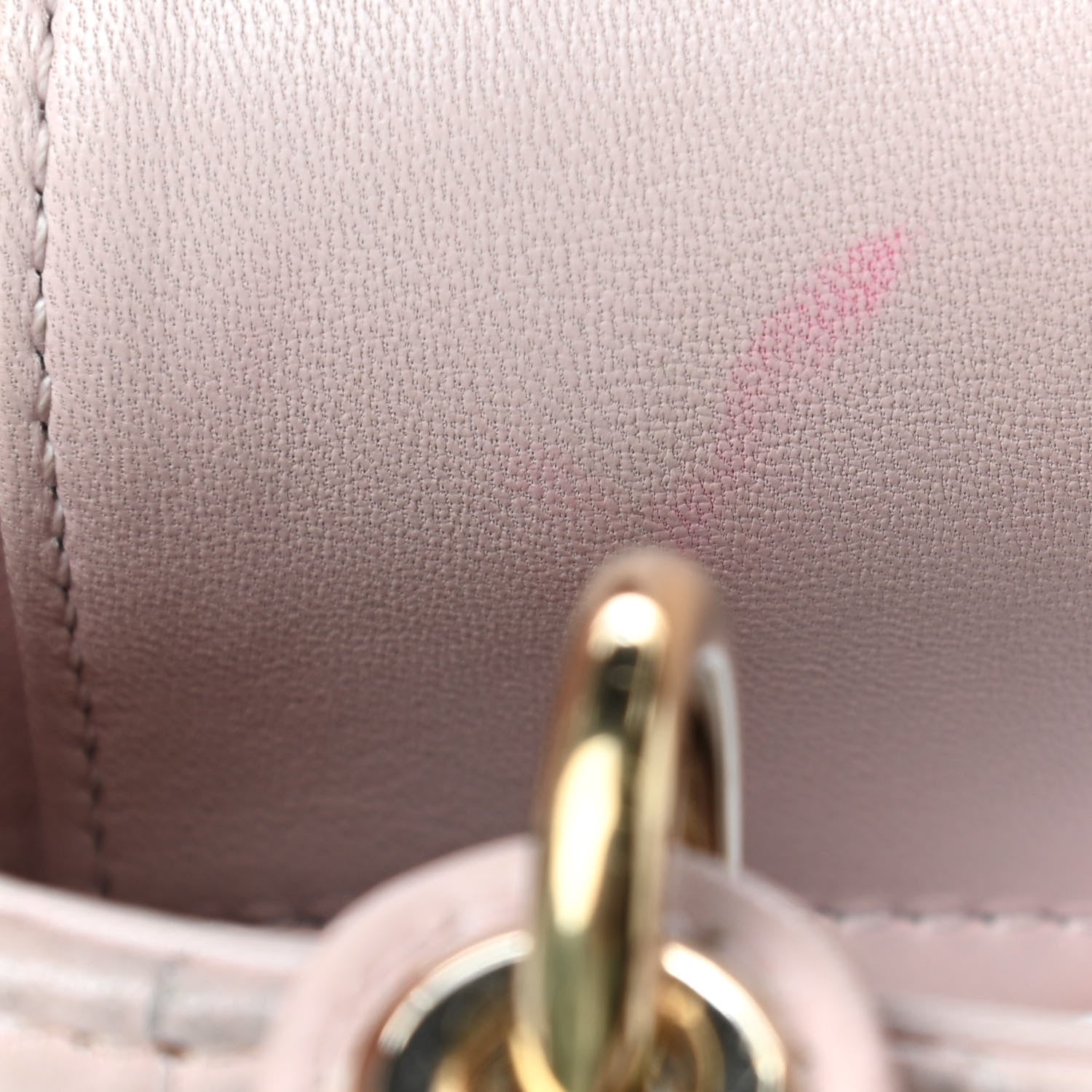 Christian Dior Lambskin Cannage Mini Lady Dior Rose Poudre 8 of 14