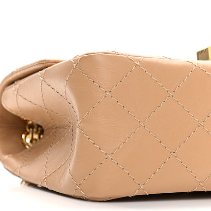 Chanel Aged Calfskin Quilted 2.55 Reissue Mini Flap Beige 9 of 11