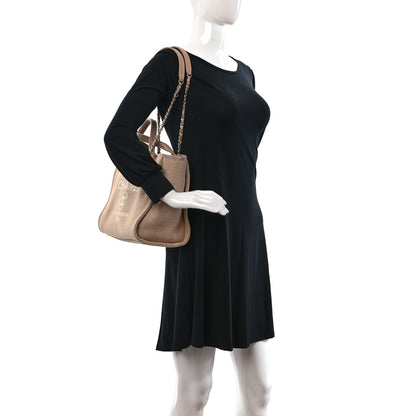 Chanel Mixed Fibers Small Deauville Tote Beige 2 of 10