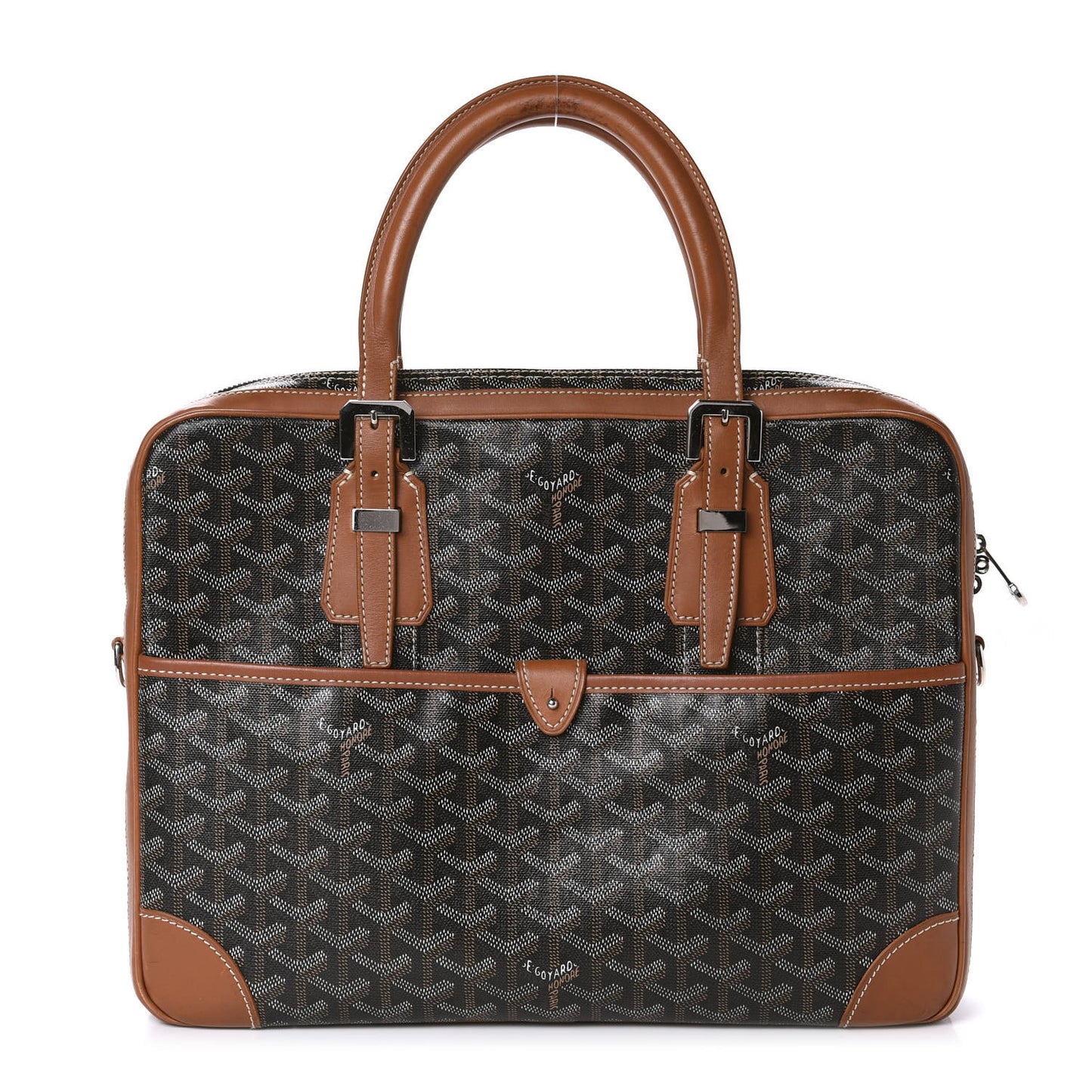 Goyardine Ambassade PM Briefcase Black Gold