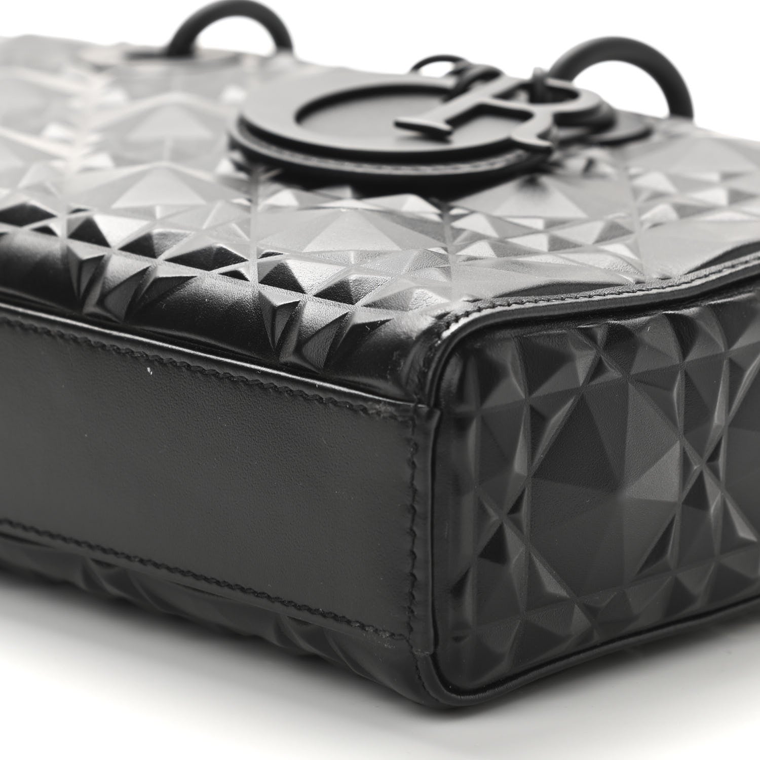 Christian Dior Calfskin Cannage Diamond Medium Lady D-Joy Black 9 of 11