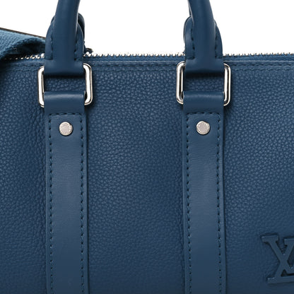 Louis Vuitton Calfskin Aerogram Keepall XS Blue 6 of 8
