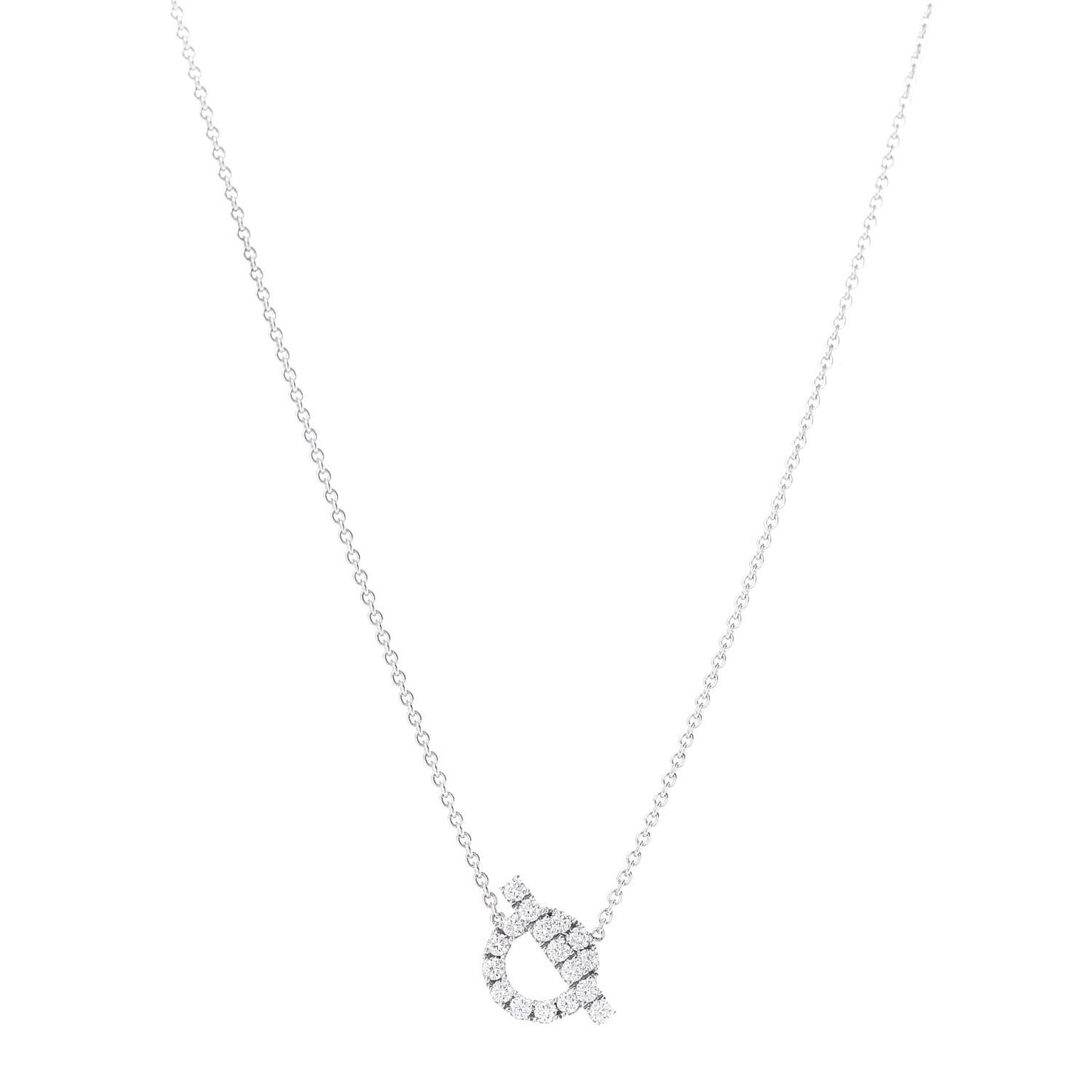 18K White Gold Diamond Finesse Pendant Necklace