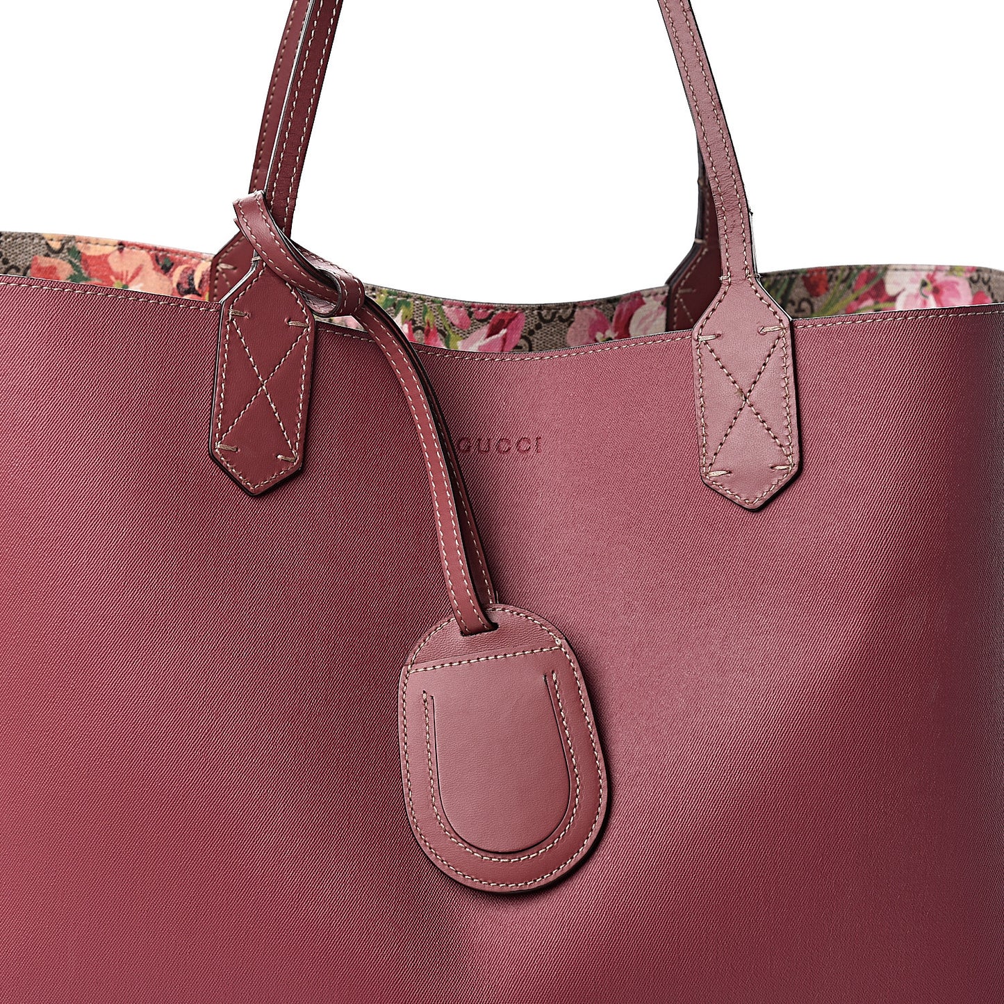 GG Supreme Monogram Blooms Large Reversible Tote Beige Multicolor Dry Rose