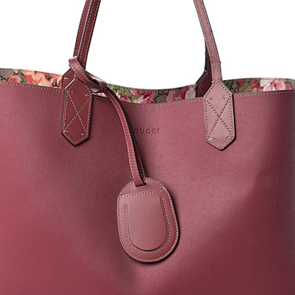 Gucci GG Supreme Monogram Blooms Large Reversible Tote Beige Multicolor Dry Rose 13 of 21