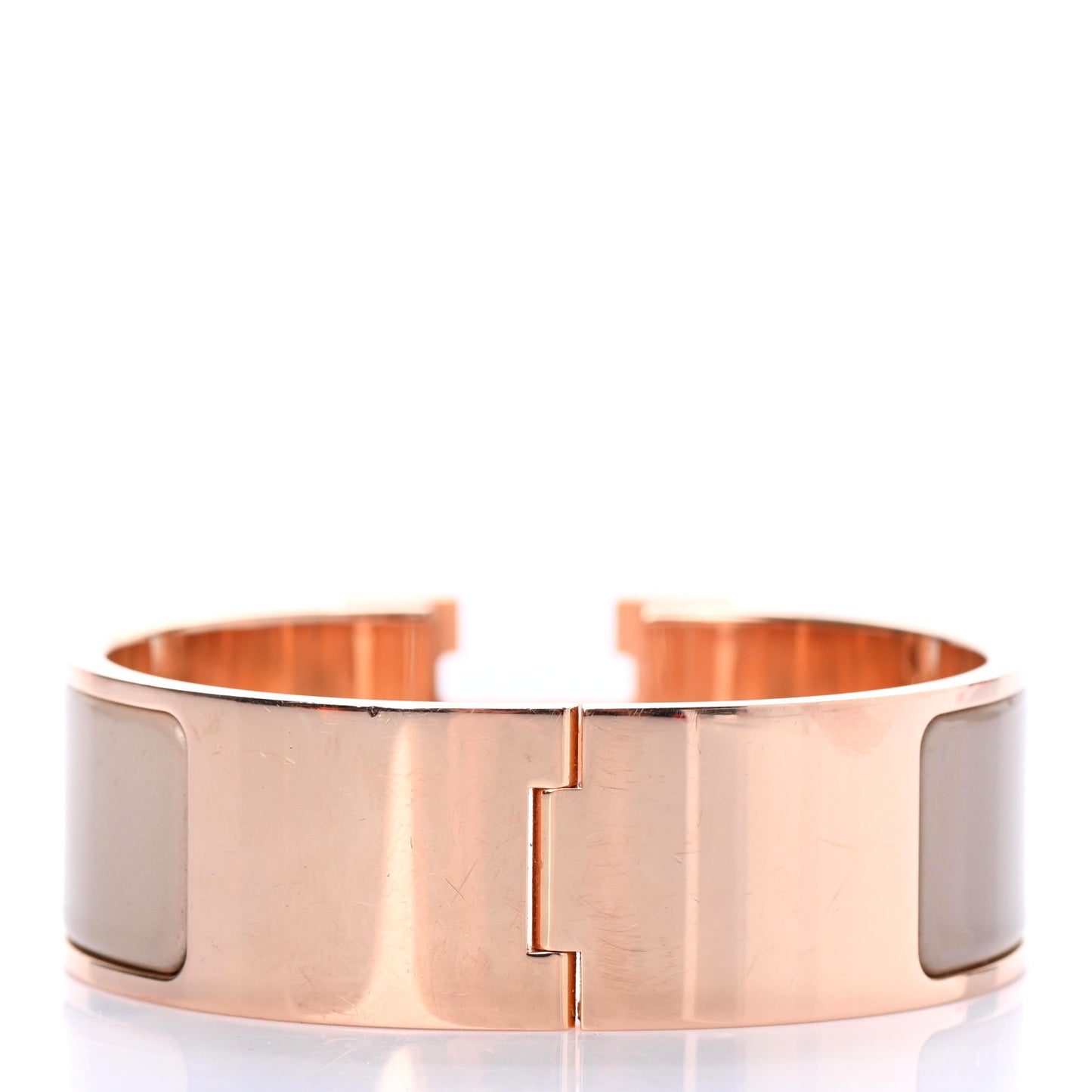 Enamel Wide Clic Clac H Bracelet PM Marron Glace