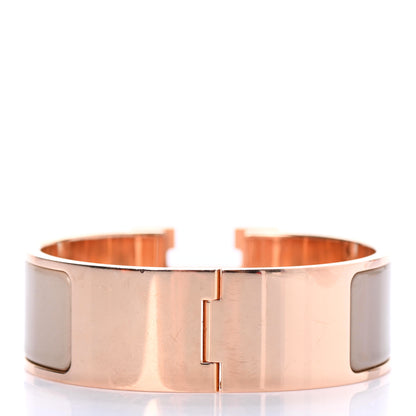 Hermes Enamel Wide Clic Clac H Bracelet PM Marron Glace 2 of 4