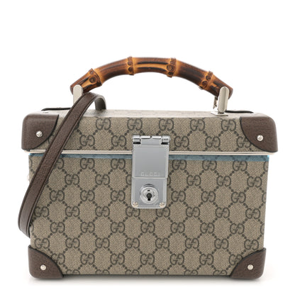 Gucci GG Supreme Monogram Globe-Trotter Beauty Case Brown 1 of 10