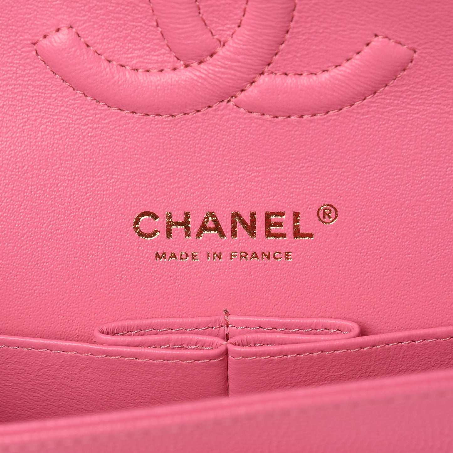 Caviar Quilted Medium Double Flap Pink