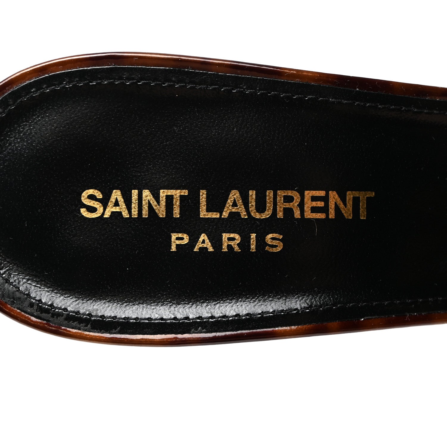 Saint Laurent Patent Tartaruga Sexy 95mm Mules 41 Tortoise Brown 7 of 9