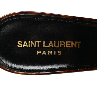 Saint Laurent Patent Tartaruga Sexy 95mm Mules 41 Tortoise Brown 7 of 9