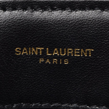Saint Laurent Velvet Y Quilted Monogram Small Loulou Chain Satchel Black 6 of 9