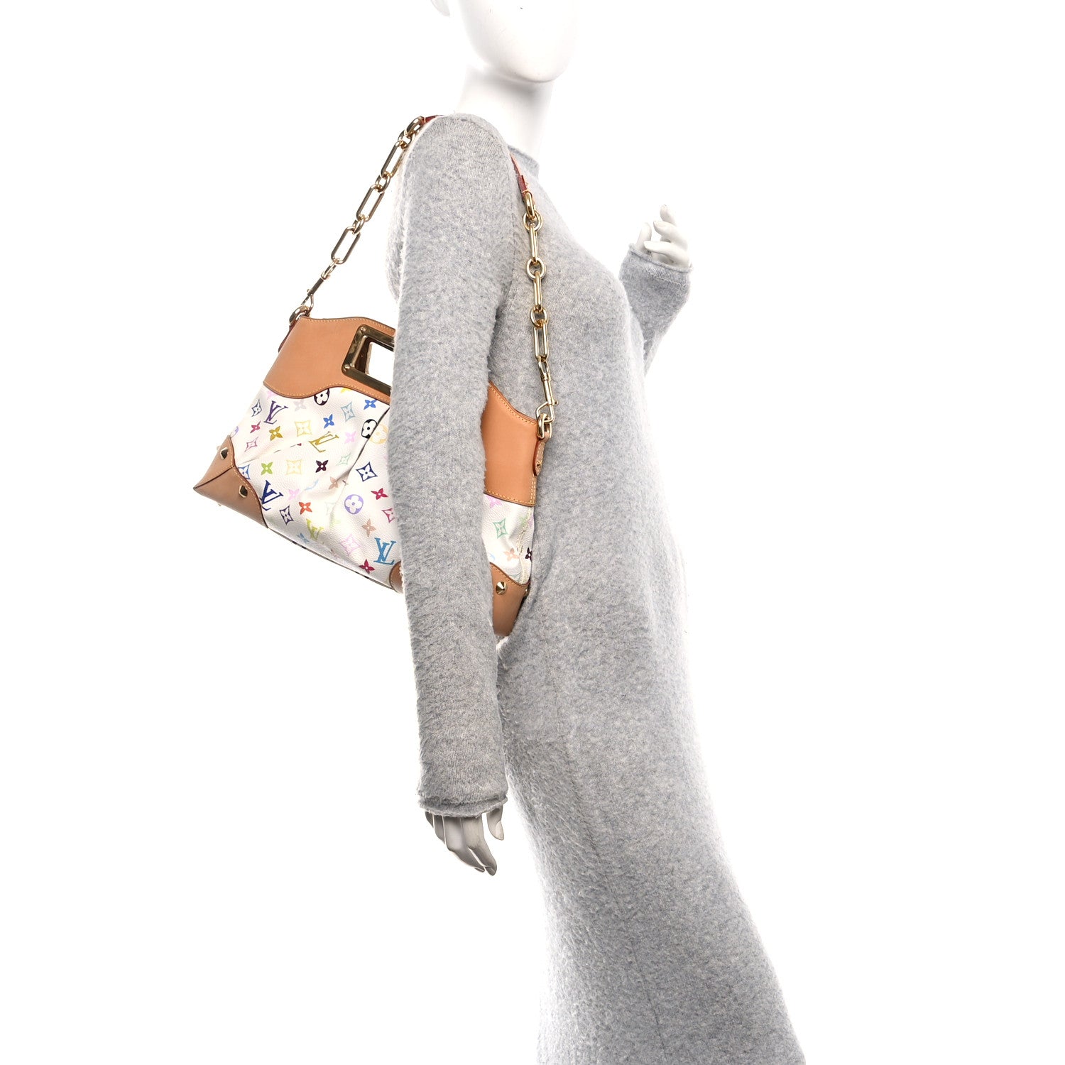 Louis Vuitton Monogram Multicolor Judy MM White 2 of 9