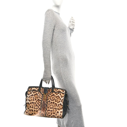 Saint Laurent Pony Hair Leopard Print Large Cabas Chyc Black 2 of 9