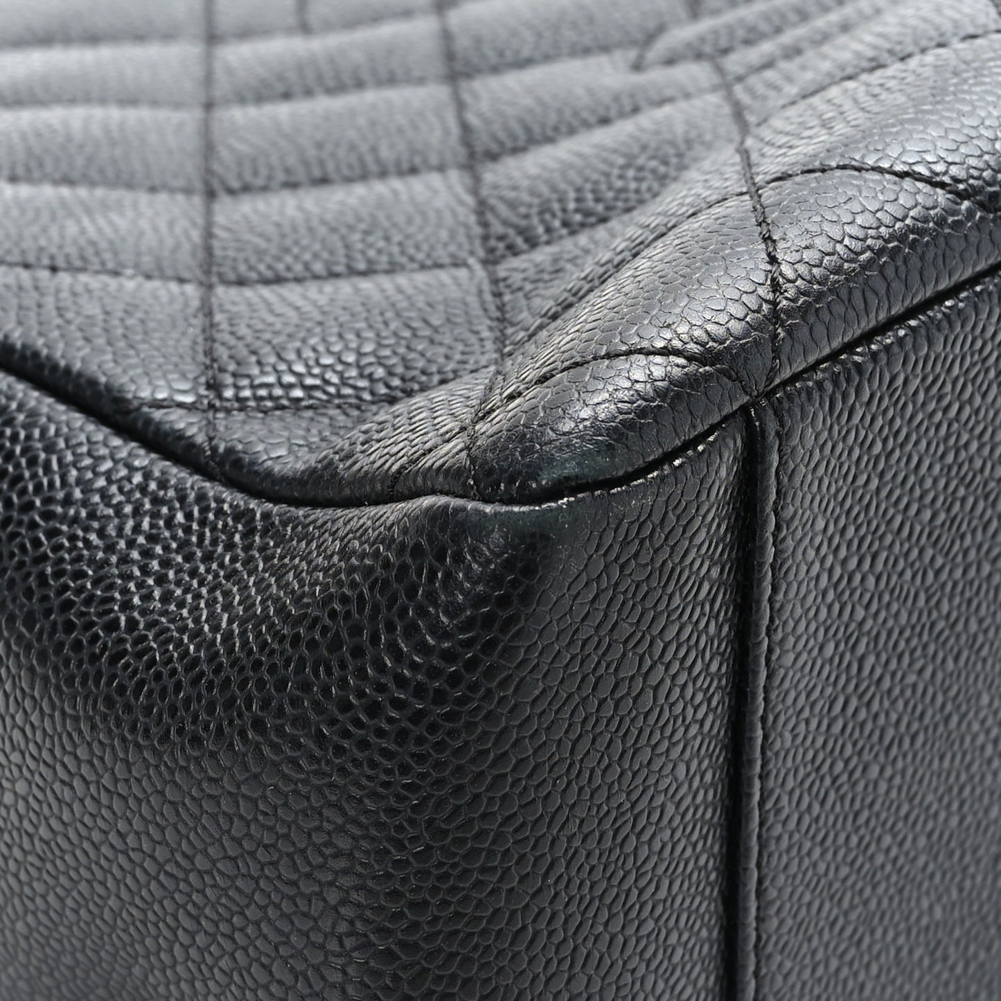 Caviar Quilted Grand Shopping Tote GST Black