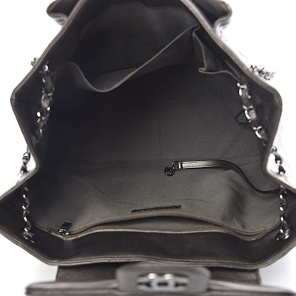 Chanel Metallic Calfskin Quilted Flap Tote Dark Silver 5 of 18