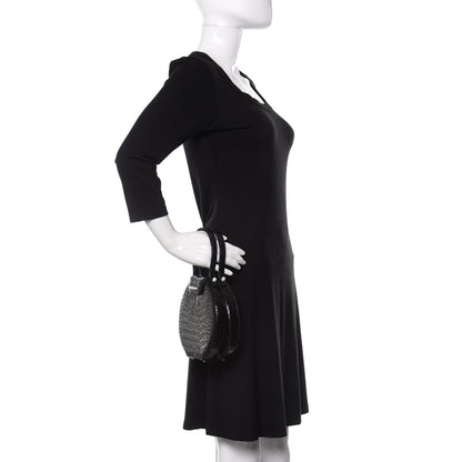 Judith Leiber Crocodile Crystal Evening Bag Black 2 of 10