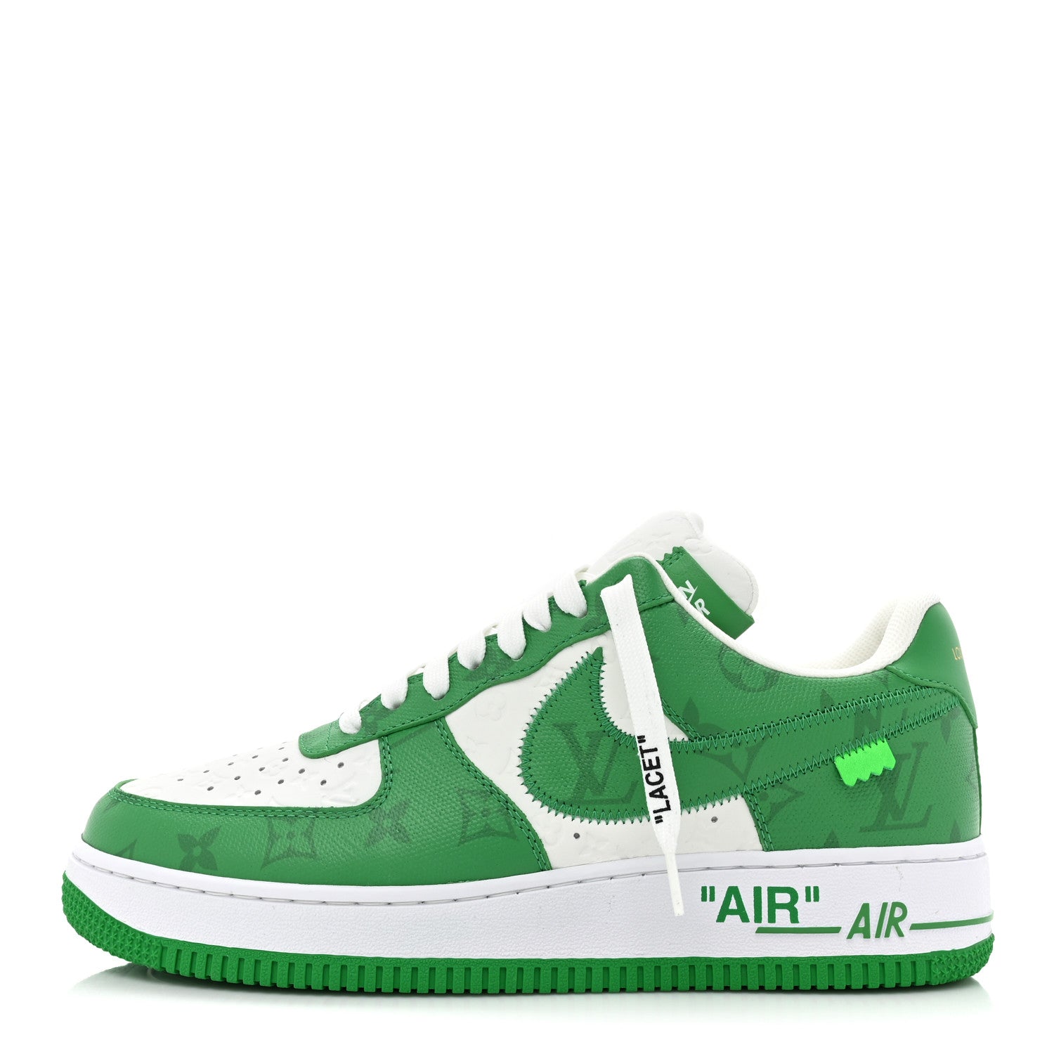 Louis Vuitton X NIKE AIR FORCE 1 Calfskin Monogram Mens Low Top Sneakers 8.5 Green 1 of 12