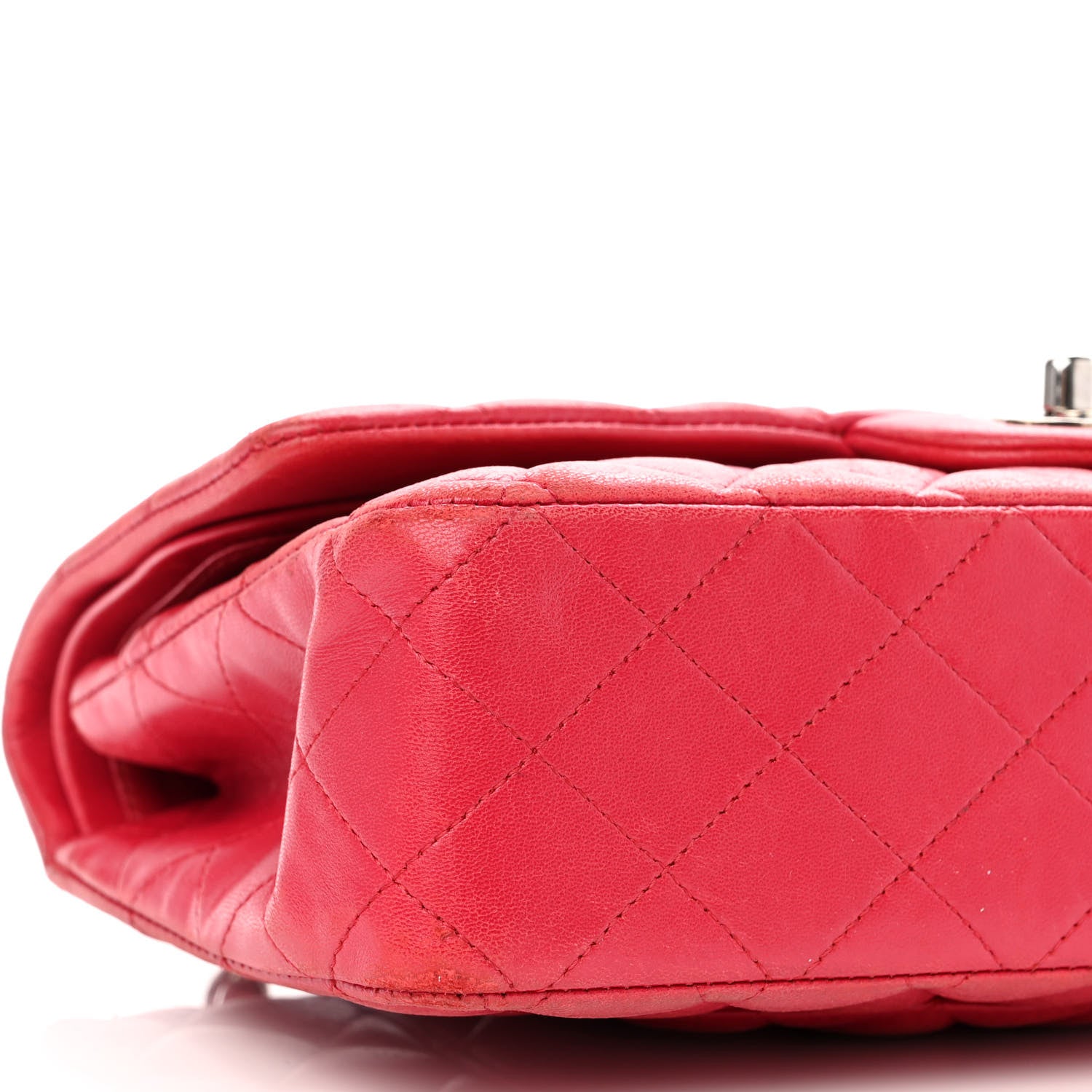 Chanel Lambskin Quilted Medium Double Flap Red 10 of 19