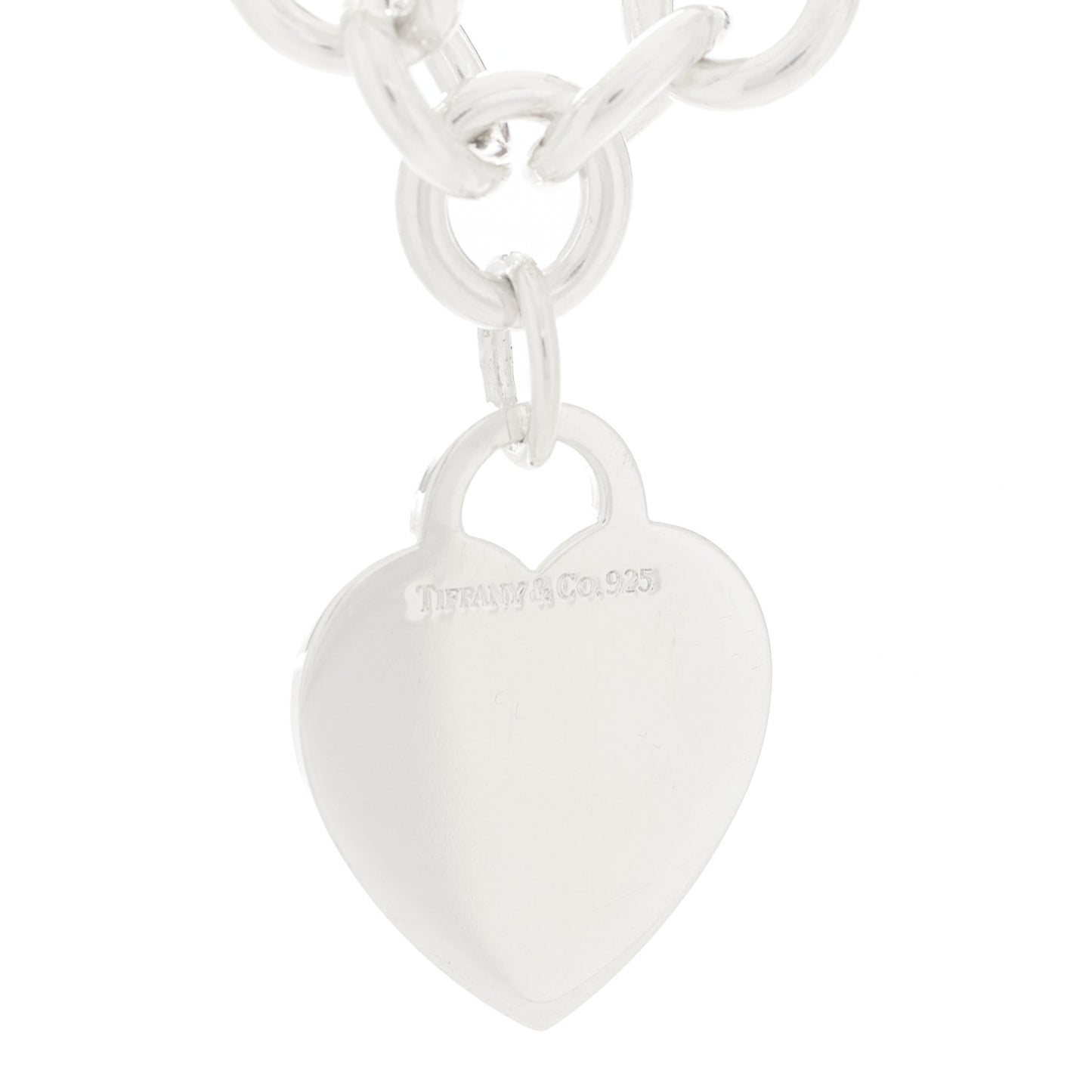 Sterling Silver Heart Tag Pendant Necklace