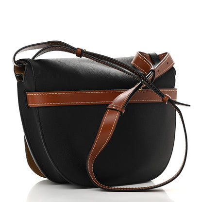 Loewe Grained Calfskin Small Gate Crossbody Bag Pecan Black 3 of 12