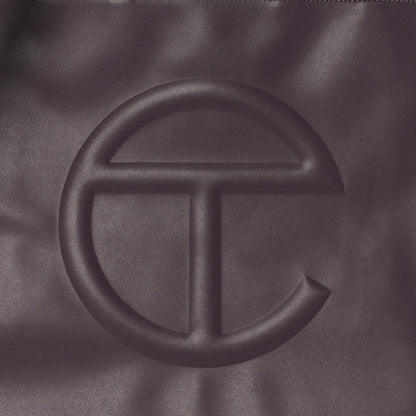 Telfar Vegan Leather Large Shopping Bag Eggplant 7 of 9