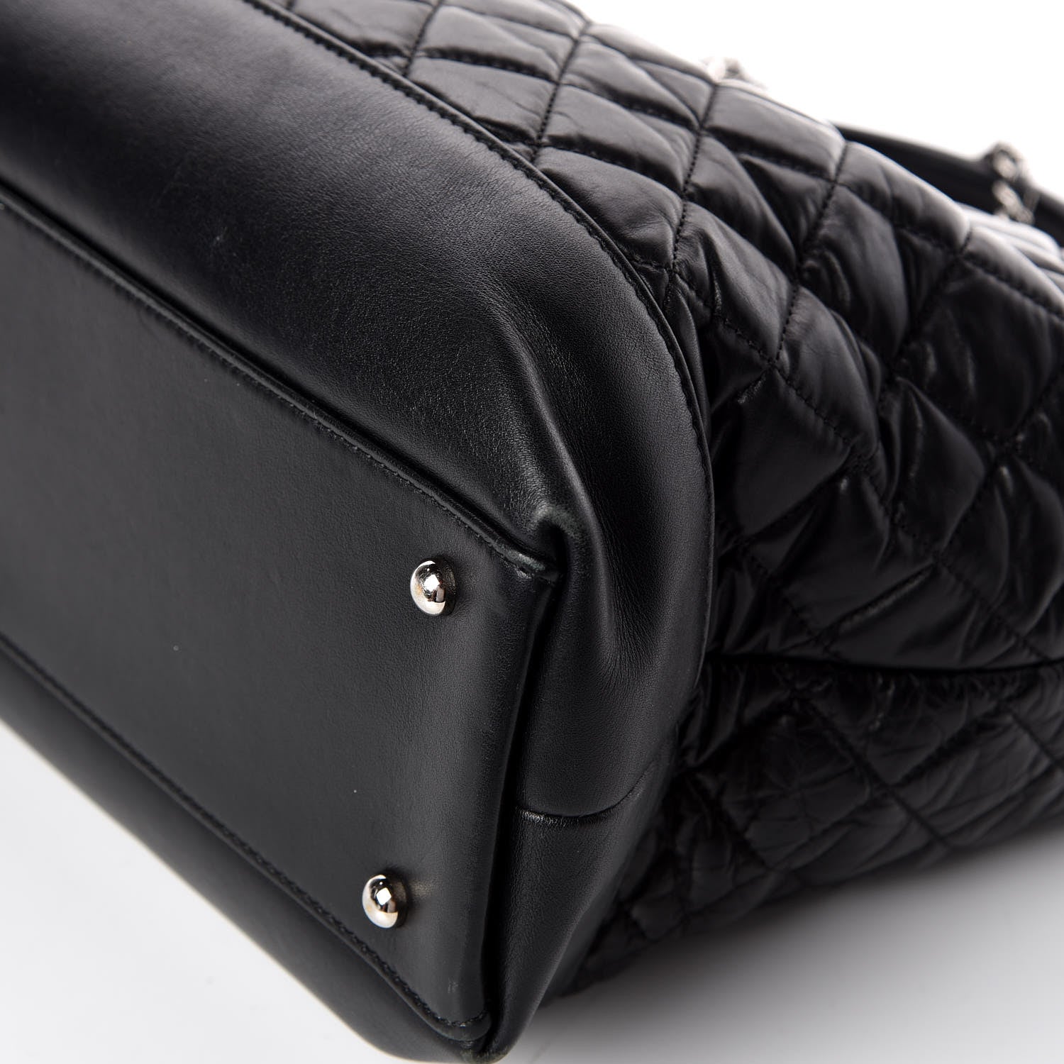 Chanel Aged Calfskin Quilted Be CC Tote Black 12 of 19