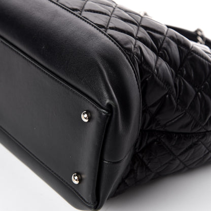 Chanel Aged Calfskin Quilted Be CC Tote Black 12 of 19
