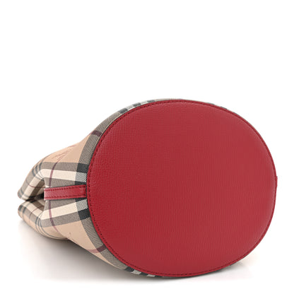 Burberry Haymarket Check Colours Small Lorne Bucket Crossbody Poppy Red 4 of 12