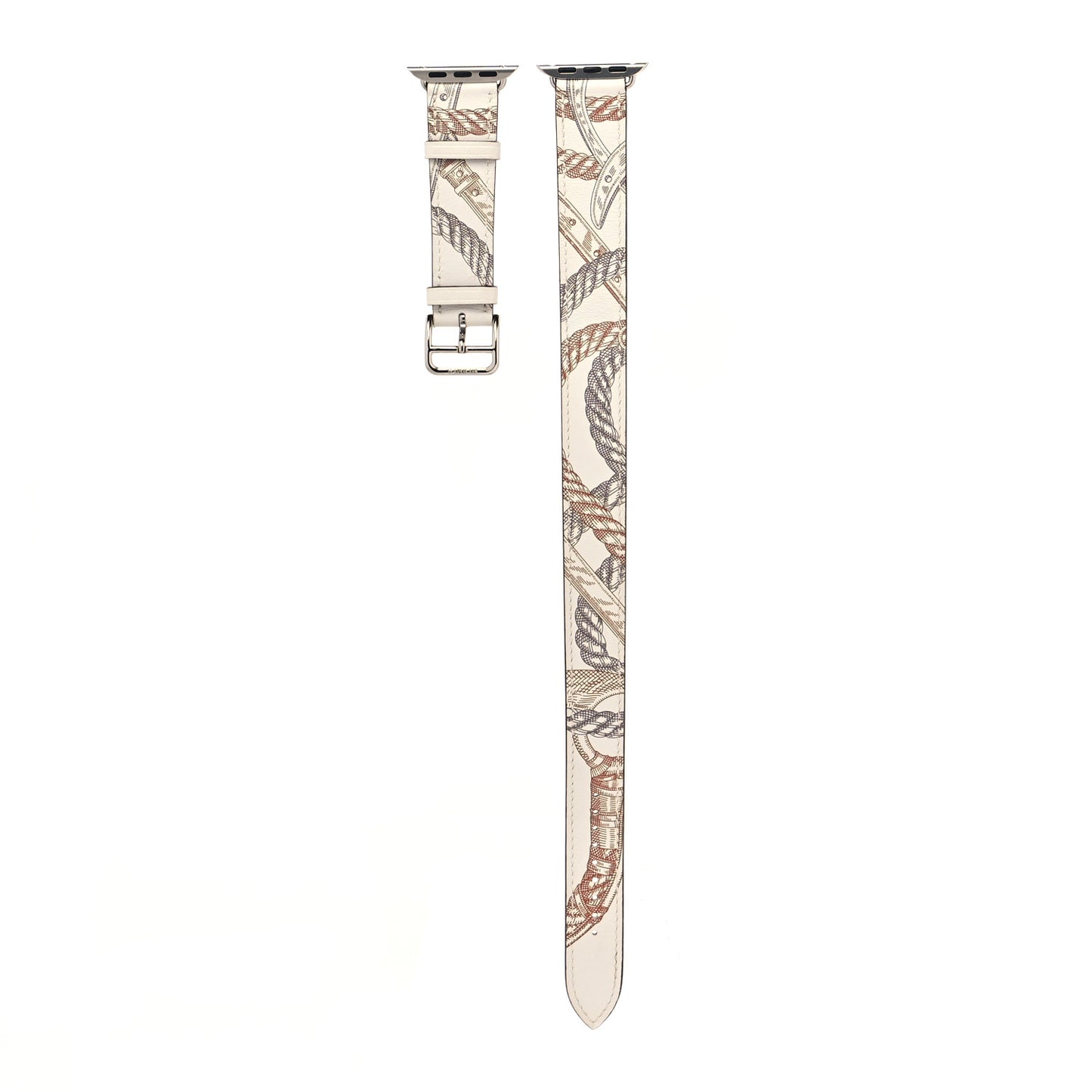 Swift Della Cavalleria Print 40mm Apple Double Tour Watch Strap White