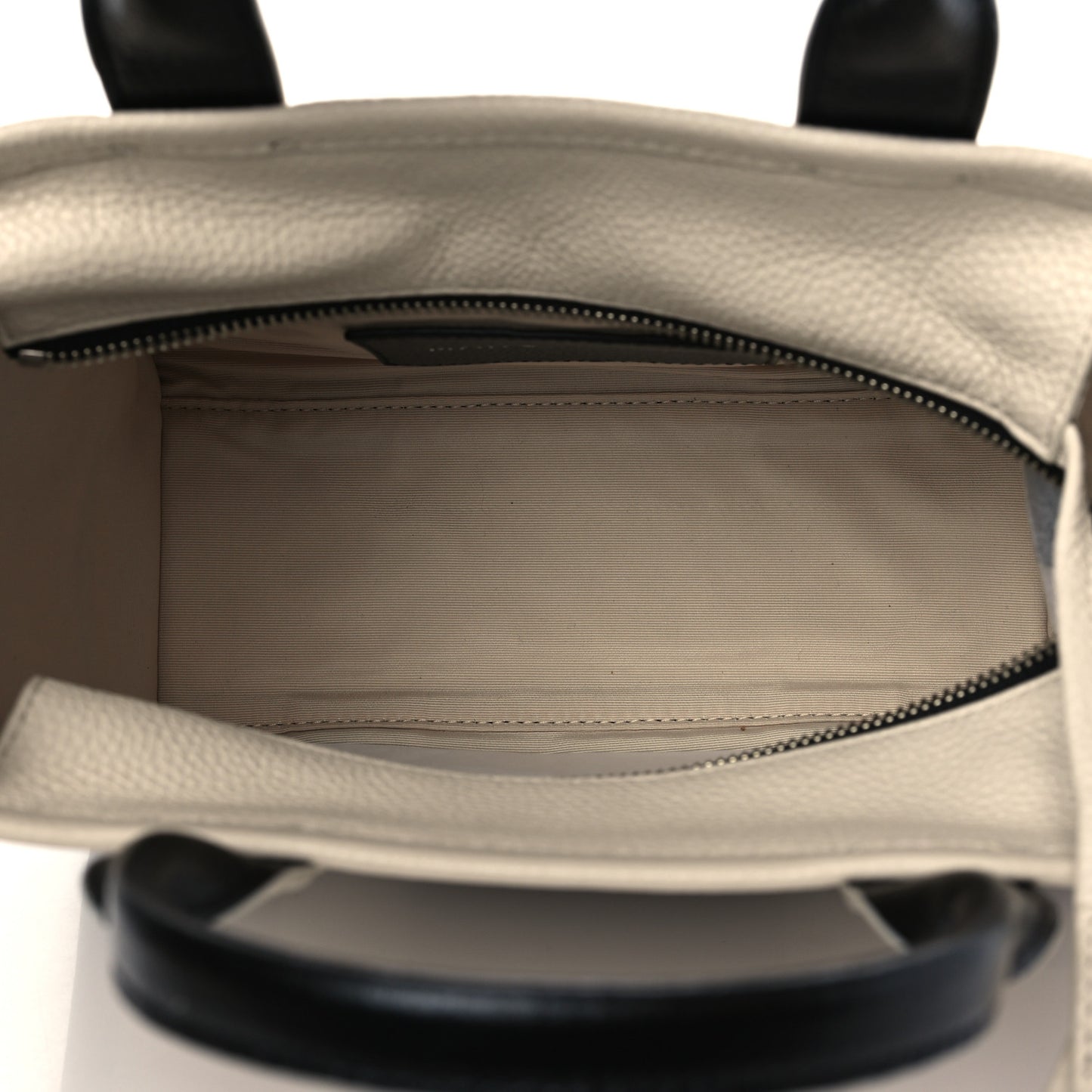 Grained Calfskin Colorblock Mini The Tote Bag Ivory Multi