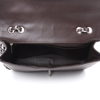 Chanel Caviar Quilted Jumbo Single Flap Dark Brown 5 of 11
