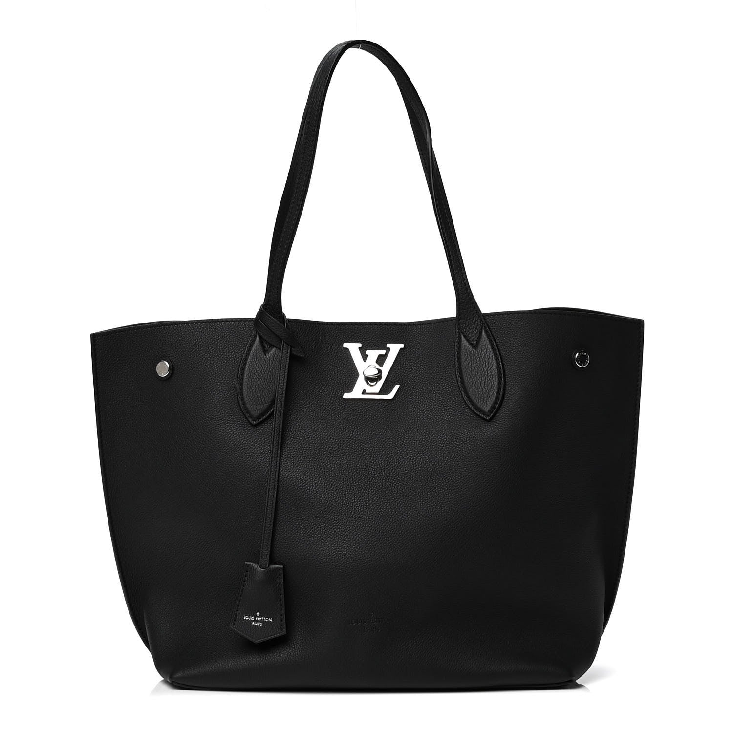 Louis Vuitton Calfskin Lockme Go Tote Black 1 of 4