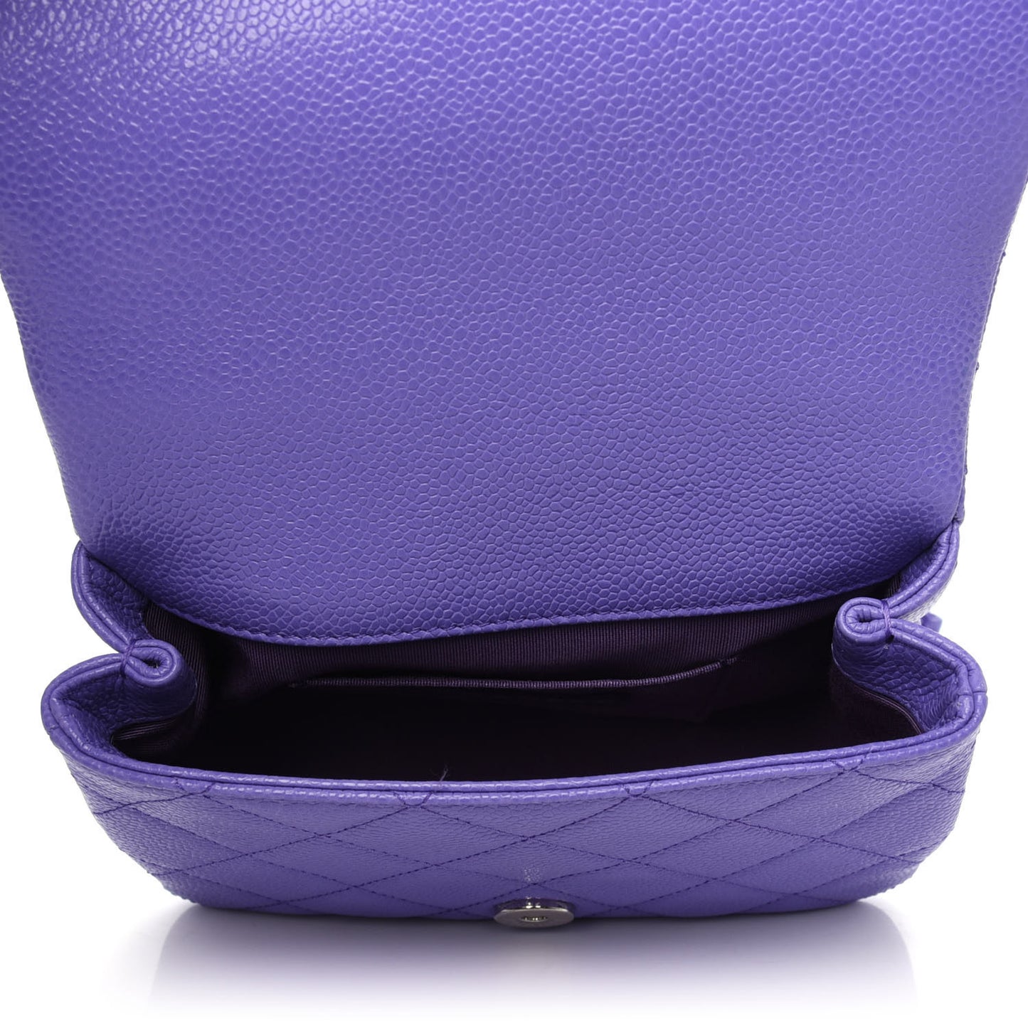 Caviar Quilted Incognito Mini Square Flap Purple