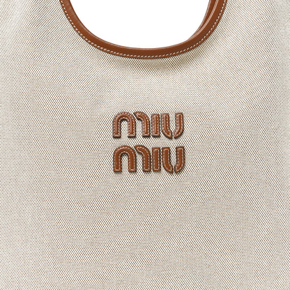 Miu Miu Canvas Ivy Beige Brandy 7 of 9